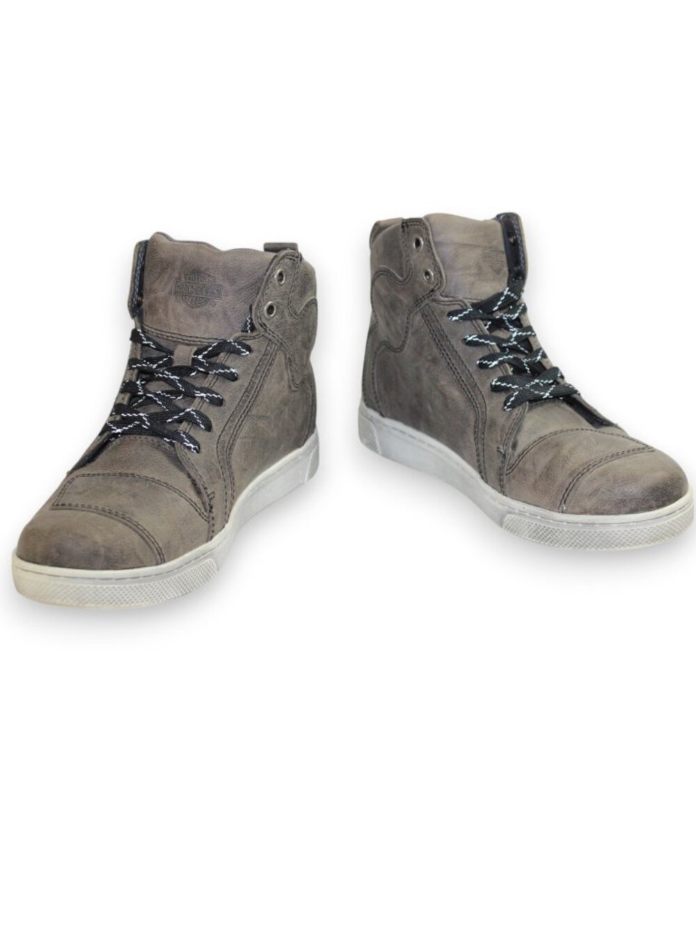 Harley-Davidson Bateman 4 Metal Grey Leather Riding Sneaker Boots 8.5 - Picture 4 of 11